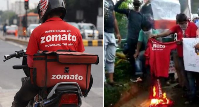 Kolkata: Zomato delivery boys quit job protesting Chinese investment in company