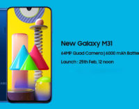 Samsung Galaxy M31s coming with 6000mAh battery and 64MP camera