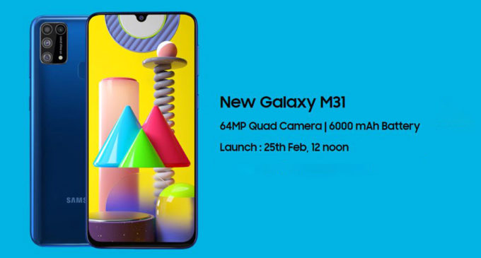 Samsung Galaxy M31s coming with 6000mAh battery and 64MP camera