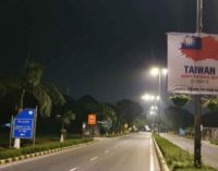 Delhi BJP’s Tajinder Pal Singh Bagga puts up ‘Happy National Day Taiwan’ poster near Chinese embassy